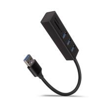 AXAGON HMA-CR3A USB3.2 multiport Hub 3-port + SD/microSD metal HMA-CR3A