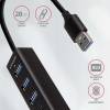AXAGON HMA-CR3A USB3.2 multiport Hub 3-port + SD/microSD metal HMA-CR3A