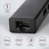 AXAGON HMA-GL3A USB3.2 multiport Hub 3-port + LAN metal black HMA-GL3A