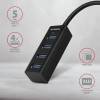 AXAGON HUE-M1A USB3.2 Hub 4-port metal black HUE-M1A