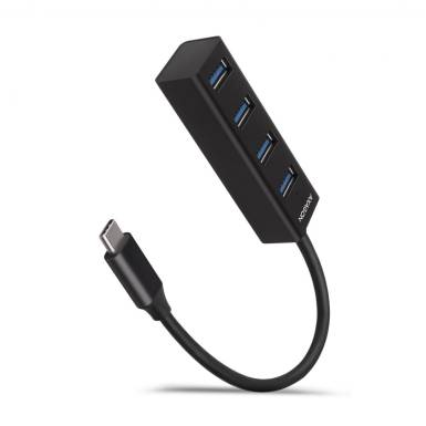 AXAGON HUE-M1C USB3.2 Type-C Hub 4-port metal black HUE-M1C AXAGON HUE-M1C USB3.2 Type-C Hub 4-port metal black HUE-M1C