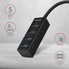 AXAGON HUE-M1C USB3.2 Type-C Hub 4-port metal black HUE-M1C