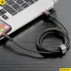 Baseus Cafule Kábel tartós nylon fonott USB / Lightning 1.5A 2M fekete CALKLF-C19