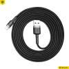 Baseus Lightning Cafule iPhone Adat- &eacute;s t&ouml;ltők&aacute;bel 1.5A 2m Sz&uuml;rke + Fekete CALKLF-CG1