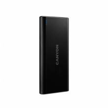 CANYON PB-106 Power bank 10000mAh Li-poly battery, Input 5V/2A, Output 5V/2.1A(Max), USB cable length 0.3m, 140*68*16mm, 0.24Kg, Black CNE-CPB1006B