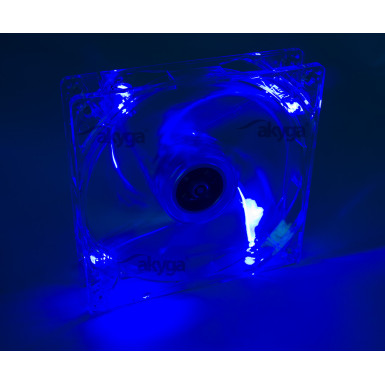 AKYGA Rendszerhűtő ventilátor AW-12A-BL, Kék LED 12cm