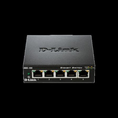 D-LINK Switch 5x1000Mbps Fémházas Asztali, DGS-105GL/E DGS-105GL/E