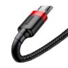 Baseus Cafule USB apa - MicroUSB apa Adat- és töltőkábel 2m - Fekete/Piros CAMKLF-C91