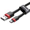 Baseus Cafule USB apa - MicroUSB apa Adat- és töltőkábel 2m - Fekete/Piros CAMKLF-C91