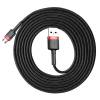 Baseus Cafule USB apa - MicroUSB apa Adat- és töltőkábel 2m - Fekete/Piros CAMKLF-C91