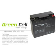 Green Cell 12V 18Ah AGM Zselés akkumulátor AGM09