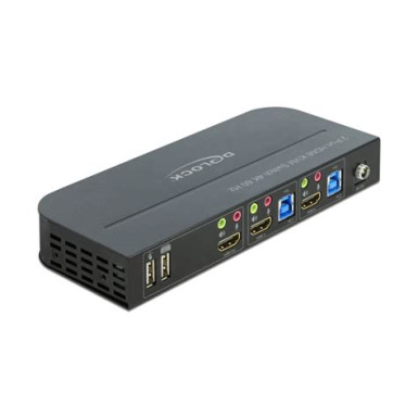 Delock HDMI KVM switch 4K 60 Hz USB 3.0-vel és audióval 11481