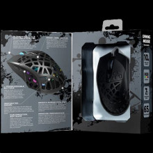 CANYON Puncher GM-20 High-end Gaming Mouse with 7 programmable buttons, Pixart 3360 optical sensor, 6 levels of DPI and up to 12000, 10 million times key life, 1.65m Ultraweave cable, Low friction with PTFE feet and colorful RGB lights, white, s
