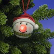 Somogyi KID 65 Hóember gömb karácsonyfadísz 1 db piros villogó LED-del (ár / db) KID 65