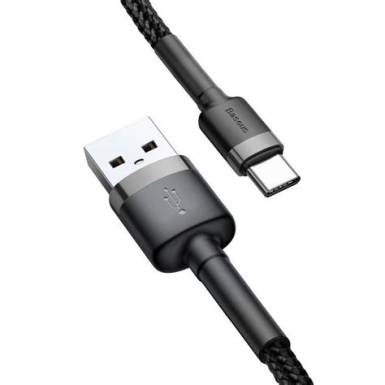 Baseus Cafule USB apa - MicroUSB apa Adat- és töltőkábel 2m - Fekete/Szürke CAMKLF-CG1 Baseus Cafule USB apa - MicroUSB apa Adat- és töltőkábel 2m - Fekete/Szürke CAMKLF-CG1