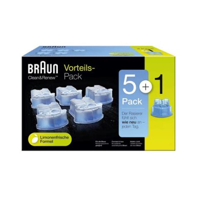 Braun CCR 5+1 Lemonfresh Tisztító patron (6db/csomag) 4210201195351