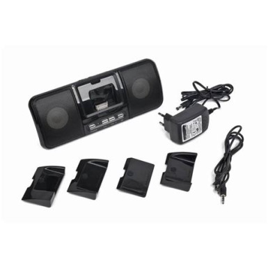 Gembird SPK321i Portable speakers with universal dock for iPhone and iPod Black SPK321i