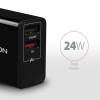 AXAGON ACU-QS24 QC3.0 + 5V-1.2A Wall Charger Black ACU-QS24