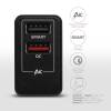AXAGON ACU-QS24 QC3.0 + 5V-1.2A Wall Charger Black ACU-QS24