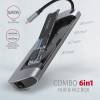 AXAGON HMC-6M2 SuperSpeed USB-C Combo 6in1 Hub HMC-6M2