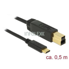 Delock USB 3.1 Gen 2 (10 Gbps) kábel Type-C a B-típusú 0,5 m 83674