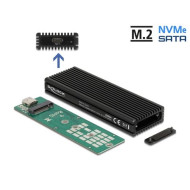 Delock Külső USB Type-C kombinált ház M.2 NVMe PCIe vagy SATA SSD eszközhöz - szerszám mentes 42633