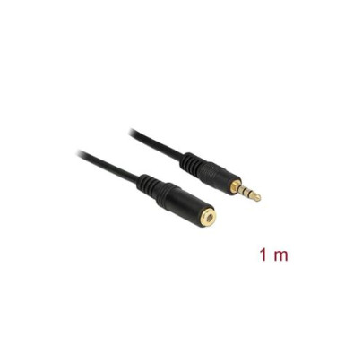 Delock Hosszabbító kábel Audio Stereo Jack 3.5 mm apa/ anya IPhone 4 pin 1 m 84666