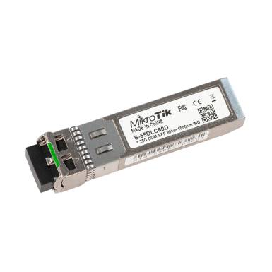 MikroTik, 1.25G SM 80km 1550nm, MM, DDM (S-55DLC80D) S-55DLC80D MikroTik, 1.25G SM 80km 1550nm, MM, DDM (S-55DLC80D) S-55DLC80D
