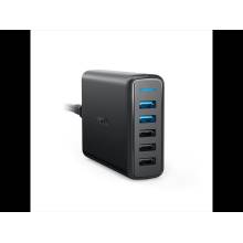 Anker, PowerPort 5 with Dual QC 3.0 63W USB-A EU Black A2054L11