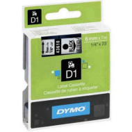 DYMO "D1" Feliratozógép szalag 6 mm x 7 m fekete-fehér /GD43613/