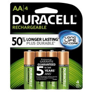 Duracell Rechargeable DuraLock NiMh AA Előtöltött 2500mAh ceruzaelem (4 db / csomag) 10PP050049