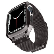 FIXED Berkeley leather strap for Apple Watch 42 mm and 44 mm with black buckle, charcoal FIXBERW-BRWBL