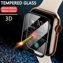 FIXED Tempered glass screen protector 3D Full-Cover for Apple Watch 40mm with applicator, full glue, black FIXG3D-436-BK