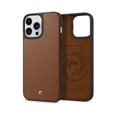 Spigen Ciel Cyrill Apple iPhone 13 Pro Max Leather Brick Saddle Brown tok, barna ACS03173 Spigen 59233