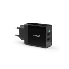 Anker, 24W wall charger 2-Port EU Black A2021L11