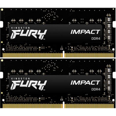 KINGSTON 16GB 2666MHz DDR4 CL15 SODIMM Kit of 2 FURY Impact KF426S15IBK2/16