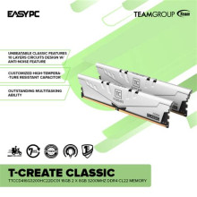 TEAMGROUP T-Create Classic DDR4 DIMM 16GB 2x8GB 3200MHz CL22 1.2V TTCCD416G3200HC22DC01