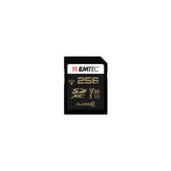 EMTEC Memóriakártya, microSDXC, 256GB, UHS-I/U3/V30/A2, 100/95 MB/s, adapter, EMTEC "SpeedIN" ECMSDM256GXC10SP