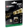 EMTEC Mem&oacute;riak&aacute;rtya, microSDXC, 256GB, UHS-I/U3/V30/A2, 100/95 MB/s, adapter, EMTEC "SpeedIN" ECMSDM256GXC10SP