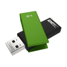 EMTEC Pendrive, 64GB, USB 2.0, EMTEC "C350 Brick", zöld ECMMD64GC352