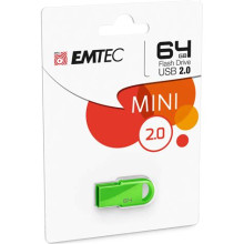 EMTEC Pendrive, 64GB, USB 2.0, EMTEC "D250 Mini", zöld ECMMD64GD252
