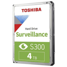 Toshiba Belső HDD 3.5" - S300 Surveillance 4TB (Bulk; Biztonságtechnikai rögzítőkbe; 128MB / 5400RPM) HDWT840UZSVA