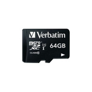 VERBATIM Memóriakártya, microSDXC, 256GB CL10/U1, 90/10 MB/s, adapter, VERBATIM "Premium" 44087