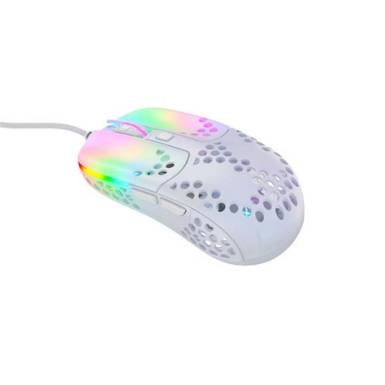 Xtrfy MZ1 Transparent optikai USB gaming eg&eacute;r feh&eacute;r MZ1-RGB-WHITE-TP