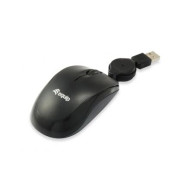 Equip-Life Egér - 245103 (Vezetékes, kihúzható kábel, Optikai, USB, 1000 DPI, fekete)