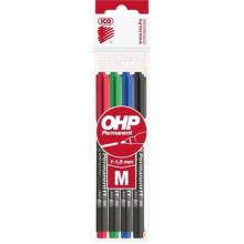 ICO OHP M 4db-os vegyes sz&iacute;nű 1-1,5mm permanent marker 9580040000