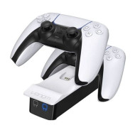 Trust GXT 254 Duo PS5 fehér kontroller töltő állomás 24451