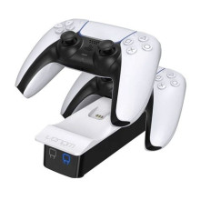 Trust GXT 254 Duo PS5 fehér kontroller töltő állomás 24451