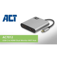 ACT AC7012 USB-C to Dual HDMI monitor MST AC7012