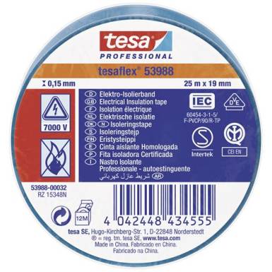 Tesa 10mx15mm kék szigetelőszalag 53988-00030-00 Tesa 10mx15mm kék szigetelőszalag 53988-00030-00